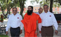 Swami Ramdevji with the Chairman & CEO of Park Square Home